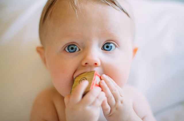 A baby enjoying a peaceful moment